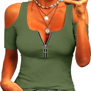 Daomumen Cold Shoulder Top